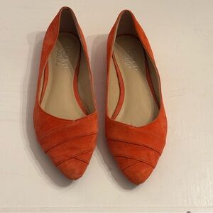 Orange Suede Women's Flats